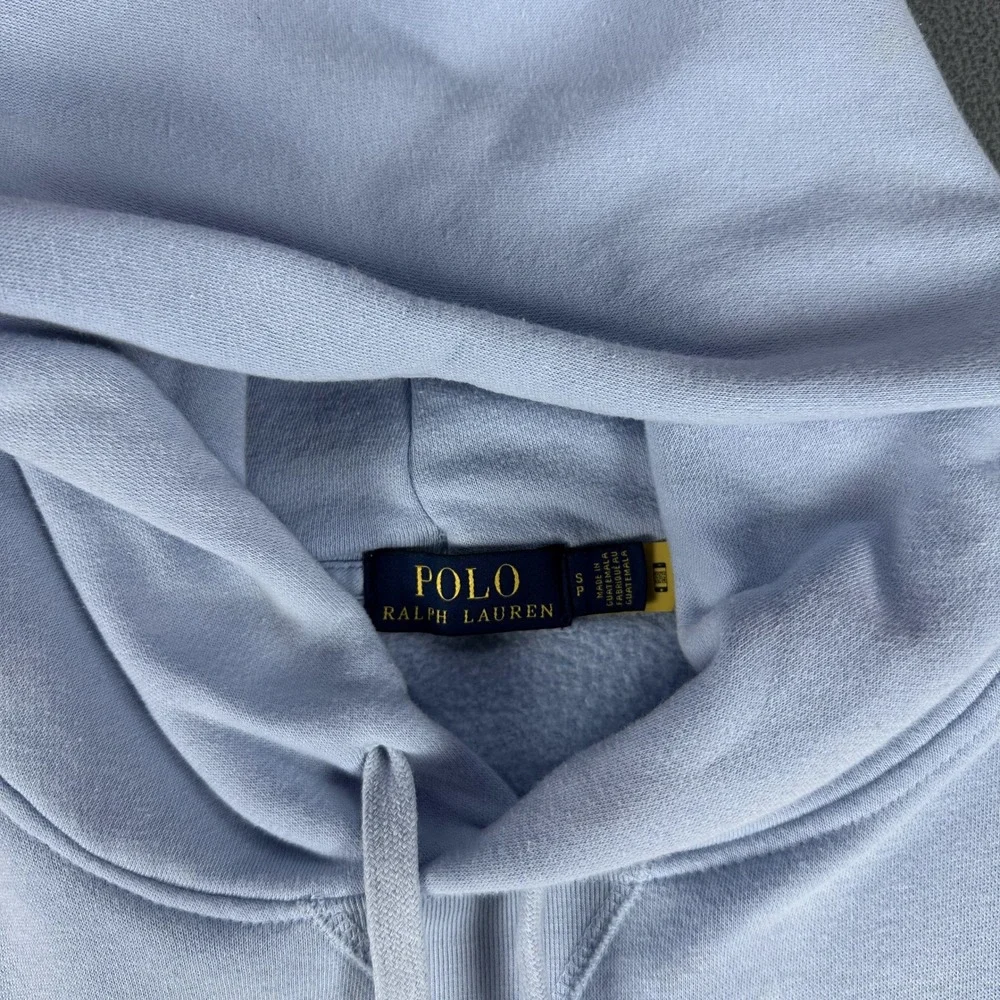 Polo Ralph Lauren Hoodie Small Blue Polo Bear Beach Heavyweight Fleece Pullover